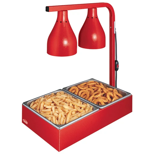 Hatco LW-2 12.375"W Portable Lamp Warmer with Two Infrared Heat Lamps, Adjustable Height Stand, 120 Volts, 500 Watts