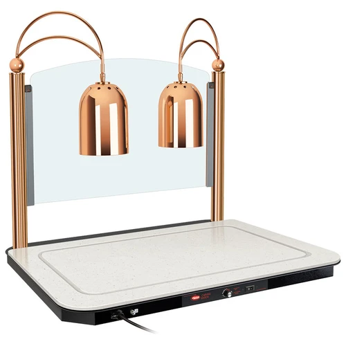 Hatco DCSB2-3624-2 36"W Large Rectangular Carving Station, 36" × 24" Heated Base, Two Heat Lamps, Sneeze Guard, Cutting Board, 120 Volts, 1300 Watts