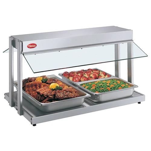 Hatco GRBW-24 Glo-Ray® Buffet Warmer, 24" W, Heated Base, Sneeze Guards, Two Bulbs, 1 Full-Size Pan Capacity, 120 Volts, 970 Watts