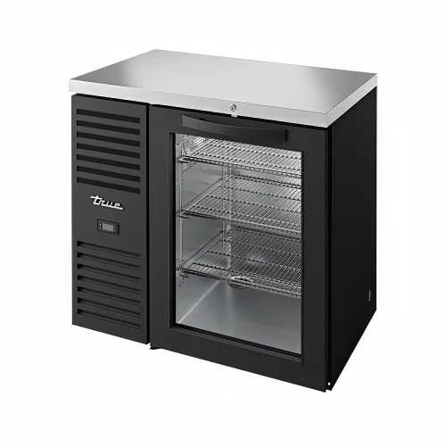 True TBR36-RISZ1-L-B-G-1 36"W Single-Zone Reach-In Back Bar Refrigerator, (1) Glass Swing Door, (1) Section, Left Side Mount, 1/5 HP, 7.4 cu. ft.
