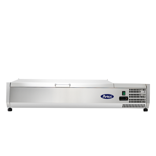 Atosa MSCT-48-10 50"W Refrigerated Countertop, (1) Door Mega Top Sandwich/Salad Prep Station, 1.5 Cu.Ft Capacity, Refrigerant R290, 180 Watts