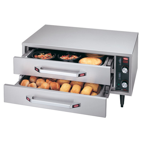 Hatco HDW-1R2 Freestanding Split Drawer Warmer, 28.88"W, 2 Split Drawers, Includes Two 2.5" Deep Food Pans, 4" Legs, 120 Volts, 690 Watts