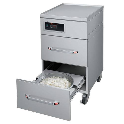 Hatco HRDW-2 Heated Rice Drawer Warmer, 20.21"W, 2 Drawers, Flat Top with Raised Beveled Edge, Digital Electronic Temperature Control, 120 Volts, 700 Watts