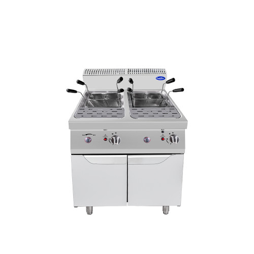 Atosa PCG9 33"W Gas Pasta Cooker, SUS316 Stainless Steel Tank (2)9 Gallon, (3)1/3 Baskets & (3)1/6 Basket left, (3)1/6 Basket Right, 92,000 Total BTUs