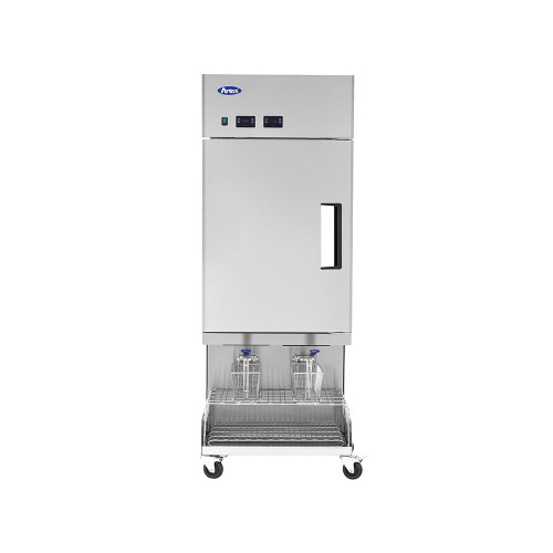 Atosa ACWF-2HL 29"W Dual Hopper Frozen Food Dispenser Left Hinged, Rapid Basket Refill, 30lb Fries/40lb Nuggets Capacity/Hopper, 2.1 Kwh/Day