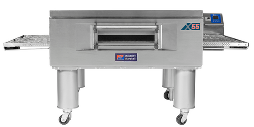 Middleby X55 X-Series Gas Conveyor Ovens  with 55 inch Cooking Chamber Length and 32” Wide x 91” Long Conveyor Belt | Single, Double or Triple-Stacked Pizza Ovens