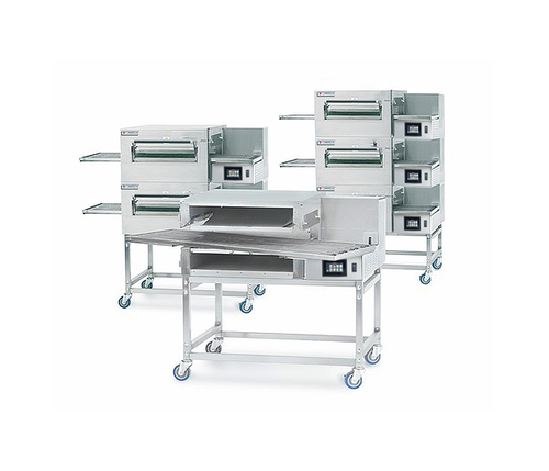 Lincoln 1180 & 1180-FB Single, Double or Triple Stack Impinger II Express Conveyorized Oven Package with 28 inch Long Cooking Chamber and 18” Wide Conveyor Belt | One, Two or Three-Stacked Fastbake Electric/Gas Pizza Ovens