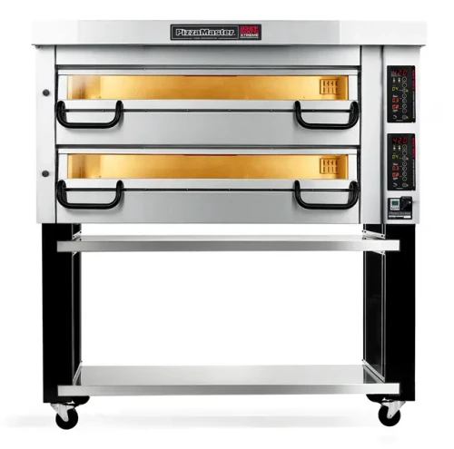 PizzaMaster PM832 800 Series Two Deck Electric Modular Pizza Ovens with Three 16"W Stone Hearth per Deck | Six (6) 16 inch Wide Stones Double Deck Commercial Ovens with Electronic Control & Digital Display