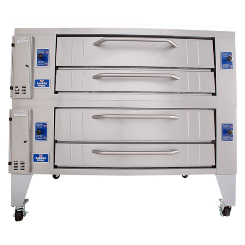 Bakers Pride Y602 - Superdeck Series Two 60"W x 36"D x 8"H Deck Commercial Stainless Steel Gas Pizza Bake Ovens, 240,000 BTUs