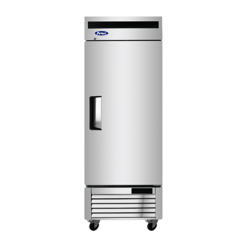 Atosa MBF8505GR 27" W 1-Section Solid Door Reach-In Refrigerator - 115 Volts, Self-Contained, Bottom-Mounted, R290