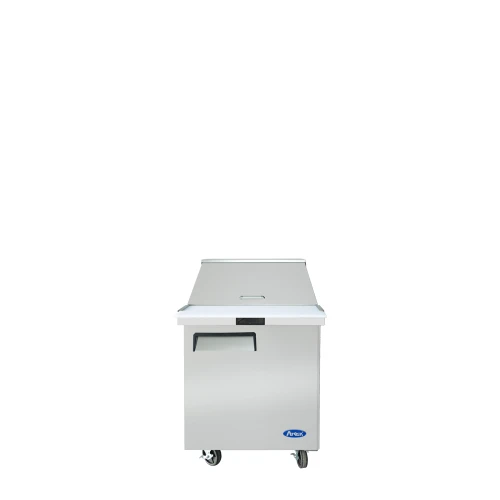 Atosa MSF8305GR 27.50"W Sandwich/Salad Top Refrigerator, (1) Section (1) Solid Hinged Doors, (12) 1/6 Poly Pans, 7.2 Cu/Ft Capacity, Rear Mount, Refrigerant R290