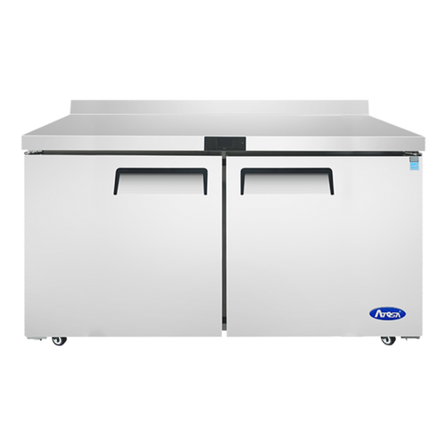 Atosa MGF8413GR 48" Wide 2 Section 13.4 Cu. Ft. Solid Door Reach-In Freezer Counter or Work Top - 115 Volts, R290