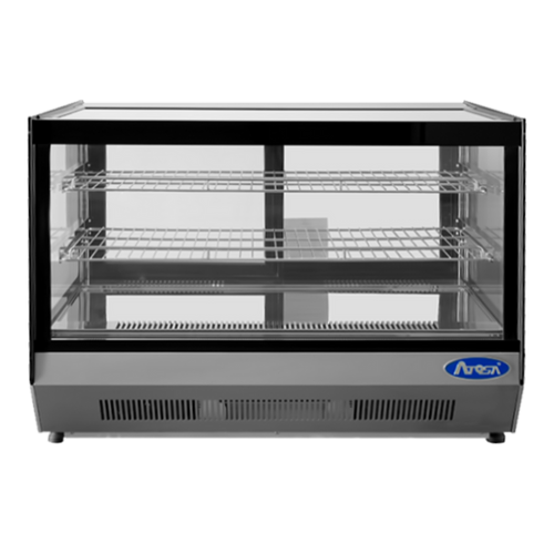 Atosa CRDC-56 35" W 2 Door Countertop Refrigerated Display Cases - Curved/Square 5.6 Cu/Ft., Refrigerant R290