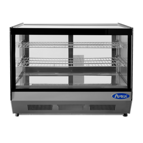 Atosa CRDS-42 28" W 2 Door Countertop Refrigerated Display Cases - Curved/Square 4.2 Cu/Ft., Refrigerant R290