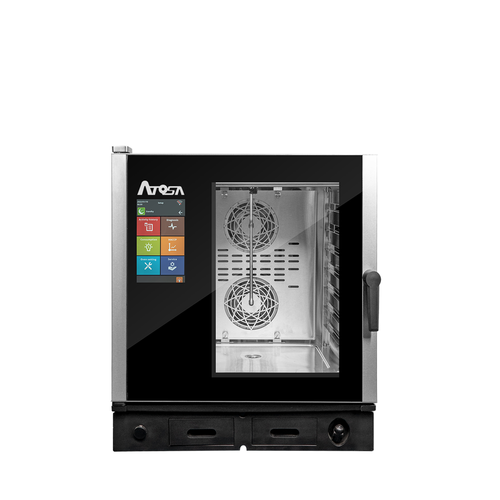 Atosa AEC-0711E 31"W Smart Touch Electric Combi Oven, Boiler Free, 7 x (18"x13") Pan Capacity, (3) Cooking Methods, 208/240-3Ph, 11.6~15.2 kW
