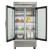 True T-35G-HC~FGD01 39 5/8" 2 Section Glass Door Reach-In Refrigerator,Silver, Refrigerant R290, 32 Cu. Ft.
