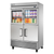 True T-49-2-G-2-HC~FGD01 54 1/8" Bottom Mounted Glass and Solid Half Door Reach-In Refrigerator,Silver, Refrigerant R290, 42.58 Cu. Ft.