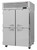 Turbo Air PRO-50-4R-N(-AR) 51.75'' Top Mounted 2 Section Door Reach-In Refrigerator,  Refrigerant R290,  47.57 Cu. Ft.