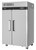 Turbo Air M3RF45-2-N 50" 2 Section Commercial Refrigerator Freezer - Solid Doors, Top Compressor, 115v Refrigerant R290, 35.93 Cu. Ft.