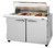 Turbo Air PST-48-18-N-CL 48.25'' 2 Door Counter Height Mega Top Refrigerated Sandwich / Salad Prep Table Refrigerant R290,  15 Cu. Ft.