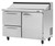 Turbo Air PST-48-D2R(L)-FB-N 48.25'' Refrigerated Sandwich / Salad Prep Table with Refrigerant R290,  11.1 Cu. Ft.