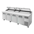 True TPP-AT-119-HC 119 1/4" 4 Door Refrigerated Pizza Prep Table, 15 Pans (Top), Refrigerant R290