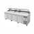 True TPP-AT-119-HC~SPEC3 119" Pizza Prep Table w/ Refrigerated Base, 15 Pans (Top), Refrigerant R290