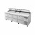 True TPP-AT-119D-8-HC~SPEC3 119" Pizza Prep Table w/ Refrigerated Base, 15 Pans (Top), Refrigerant R290