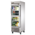 True TS-23G-2-HC~FGD01 27" Stainless Steel Half Glass Door Reach-In Refrigerator, 20.8 Cu. Ft.,  Refrigerant R290