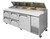 Turbo Air TPR-93SD-D4-N 93.38'' 1 Door 4 Drawer Counter Height Refrigerated Pizza Prep Table  Refrigerant R290, 31 Cu. Ft.