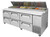 Turbo Air TPR-93SD-D6-N 93.38'' 6 Drawer Counter Height Refrigerated Pizza Prep Table Refrigerant R290, 31 Cu. Ft.