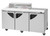 Turbo Air TST-72SD-12S-N-CL 72.63'' Refrigerated Sandwich / Salad Prep Table   Refrigerant R290,  23 Cu. Ft.
