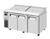 Turbo Air JST-72-N 70.88'' 3 Door Counter Height Refrigerated Sandwich / Salad Prep Table with Standard Top  Refrigerant R290, 14 Cu. Ft.