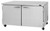 Turbo Air PUF-60-N 60.25'' 2 Section Undercounter Freezer with 2 Left/Right Hinged Solid Doors and Side / Rear Breathing Compressor Refrigerant R290 15.5  Cu. Ft