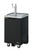 Turbo Air TBD-1SBD-N6 1 Tap 1/2 Barrel Draft Beer Cooler - Black, 1 Keg Capacity, 115 Volts    Refrigerant  R600A   7.76  Cu . Ft