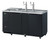 Turbo Air TCB-3SBD-N6 2 Taps 1/2 Barrel Draft Beer Cooler - Black, 3 Kegs Capacity, 115 Volts   Refrigerant  R600A  25.4  Cu . Ft