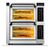 PizzaMaster PM 402ED-4 400 Series Compact Electric Multi Purpose CounterTop Oven, Xenon Chamber Lights, Double Deck, 16.1" x 16.1 Deck Size, 2 Chamber/4 Stone, 9.10 kW
