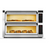 PizzaMaster PM 402ED-2DW 400 Series Compact Electric Multi Purpose CounterTop Oven, Xenon Chamber Lights, Double Deck, 32.3" x 16.1 Deck Size, 2 Chamber/2 Stone, 12.10 kW