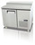 Migali C-PP93-HC One Section Solid Hinged Door Single Shelf 14 cu ft 44"W Stainless Steel Competitor Series Side Mounted Refrigerated Counter / Pizza Prep Tables - 14 cubic feet 44 inch wide with 1 Swing Door and R290 Refrigerant