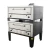Peerless CW42B Bake and Roast Gas Deck Ovens with Two 7” High Decks and 42”W x 32”D Steel Deck Interior | 50 inch Wide Double-Stacked Stainless Steel Commercial Baking & Roasting Pizza Ovens (2) 60000 BTU
