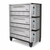Peerless CE53BESC Electric Bake Pizza Ovens with Three 12” High Decks and 42”W x 32”D Steel Deck Interior | 50 inch Wide Triple-Stacked Stainless Steel Commercial Baking Ovens