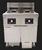 Frymaster 3FQE30U FilterQuick® Electric Floor Fryer with Automatic Filtration - 3 Frypot 30 lb Oil-Conserving Open Pot Fryer with FQ4000 easyTouch®