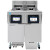 Frymaster 3FQE30U FilterQuick® Electric Floor Fryer with Automatic Filtration - 3 Frypot 30 lb Oil-Conserving Open Pot Fryer with FQ4000 easyTouch®