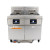 Frymaster 2FQE80U FilterQuick® Commercial Electric Fryer with Automatic Filtration - (2) 80 lb High-Production Open Pot ENERGY STAR® Fryer with FQ4000 easyTouch®