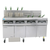 Frymaster FPPH455 High-Efficiency Commercial Gas Fryer with Built-In Filtration - (4) Unit. 200 lb Open Pot Floor Fryer w/ Digital Controls - 320,000 BTU