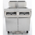 Frymaster/DEAN 2FPRG50T PowerRunner Commercial Gas Fryer Built-In Filtration - (2) Unit. 50 lb Tube-Type Pot with Thermo-Tube Heat Transfer System w/ Millivolt Controls - 240,000 BTU/HR