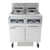 Frymaster FPRE214 High Efficiency Electric Floor Fryer - (2) 50 lb Open Pot Built-In Filtration w/ CM3.5 Controls - 14 KW/ Pot