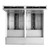 Frymaster FPRE214 High Efficiency Electric Floor Fryer - (2) 50 lb Open Pot Built-In Filtration w/ CM3.5 Controls - 14 KW/ Pot