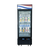 Atosa MCF8722GRL 27" W Black Stainless Steel 1-Section Glass Door Refrigerator Merchandiser - 115 Volts, Self-Contained, Bottom Mounted, R290, Left Hinged Door