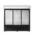 Atosa MCF8729GR 81.88"W Black Sliding Glass Door Refrigerator Merchandiser with LED Lighting & R290 Refrigerant,3 Section, Bottom Mount, 64.4 Cu/Ft.